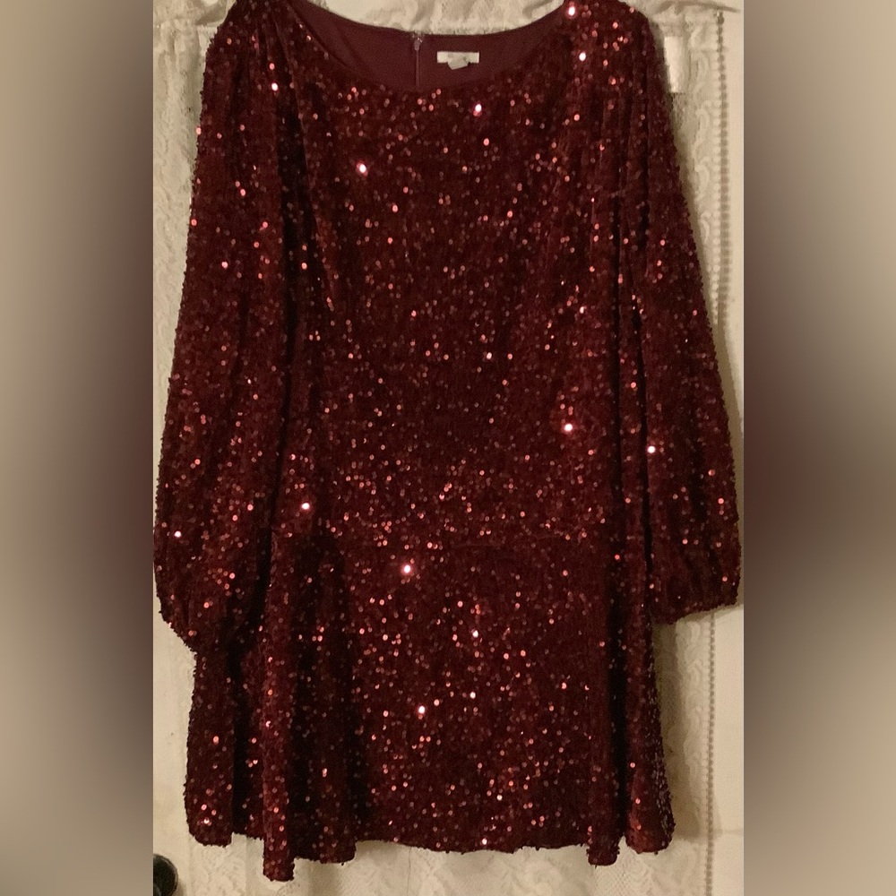 Red Sequin Dress